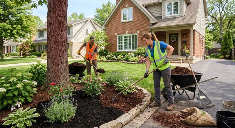 Flower Bed Mulching in Ventura County, CA